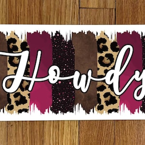 Leopard Howdy Wreath Sign