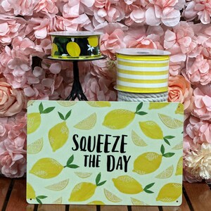 Squeeze The Day Sign with matching 1.5&quot; and 2.5&quot; ribbon