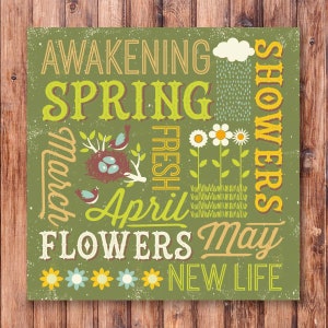 Spring Awakening Wreath Sign
