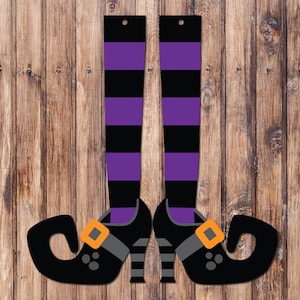 Witch Legs Wood Sign