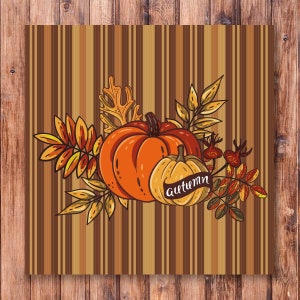 Stripe Pumpkin Wreath Sign