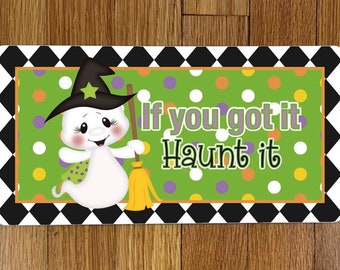 Halloween Ghost Wreath Sign