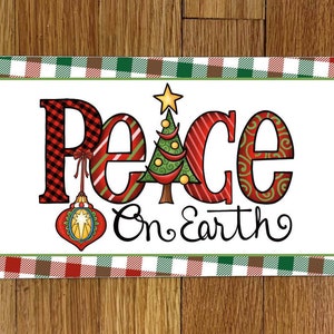 Peace on Earth Wreath Sign