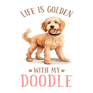 Życie jest złote z moim Doodle DTF Transfer TYLKO TRANSFER