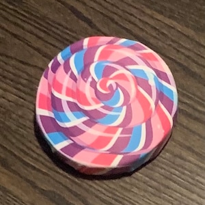 Fake Candy_Purple Pink Blue White_candy swirl wreath attachment