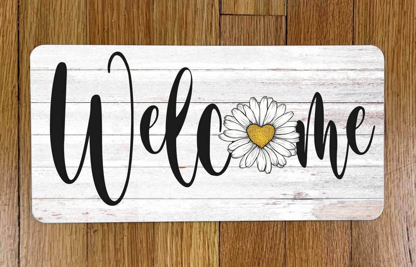 Daisy Welcome_wreath Sign - Etsy