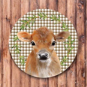 Brown Cow Wreath Sign