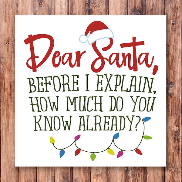 Dear Santa Wreath Sign