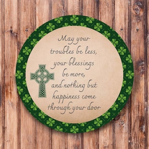 Irish Blessing Wreath Sign