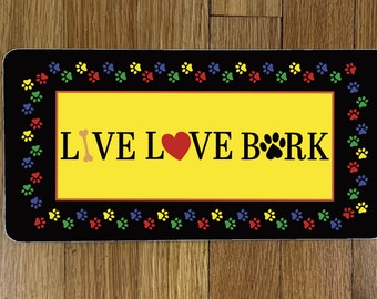 Live, Love, Bark Wreath Sign