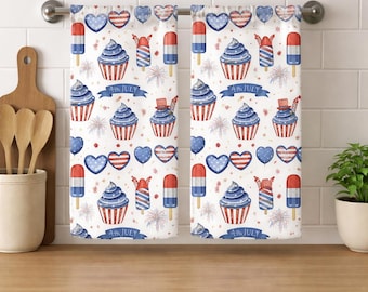 Patriotisk sommarbomullskökshandduk