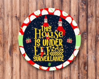 Elf Surveillance_Wreath Sign