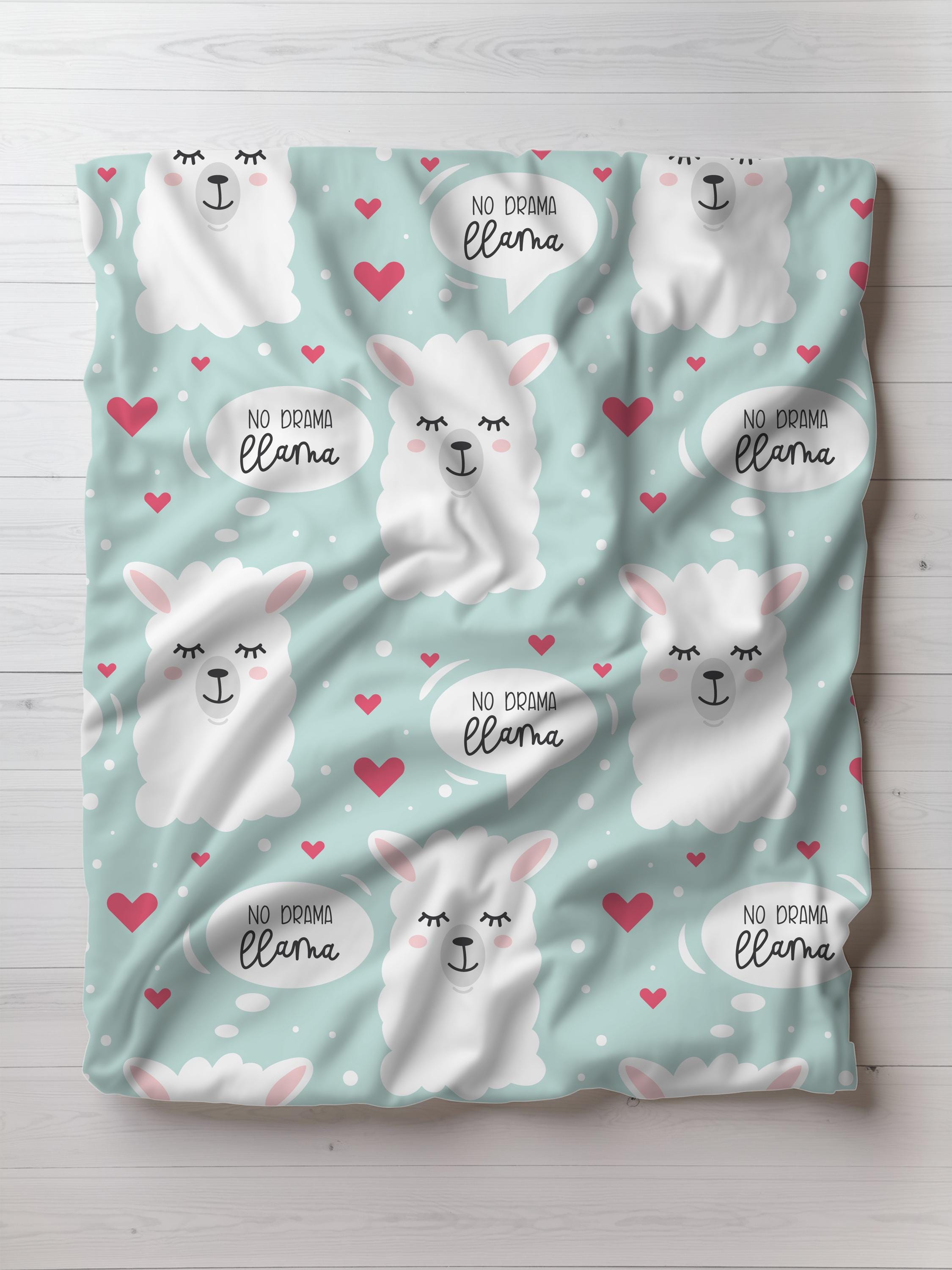 No Drama Llama Fleece Throw Blanket