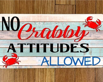 No Crabby Attitudes_Wreath Sign