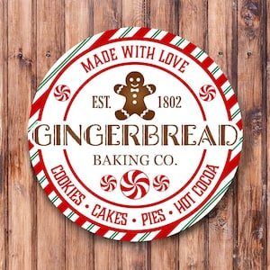 Gingerbread Baking Co Wreath Sign