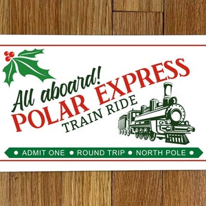 Polar Express Wreath Sign
