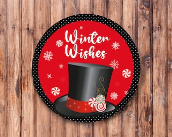 Winter Wishes Wreath Sign