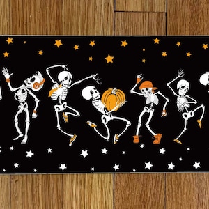 Halloween Skeletons Wreath Sign