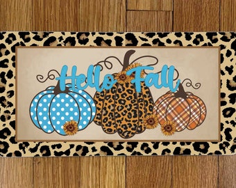 Hello Fall_Pumpkins Wreath Sign