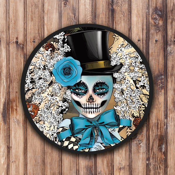 Day of the Dead Wreath Sign