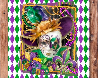 mardi gras sign for wreath