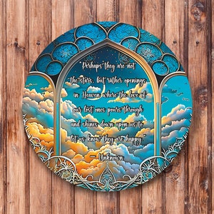 Perhaps They Are Not Stars_Faux Stained Glass  Wreath Sign