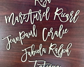 Place Card Setting Laser Cut Names