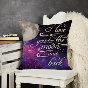 I Love You to the Moon and Back_Throw Pillow