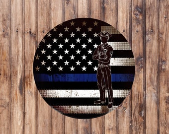 Señal de la corona de la bandera de la policía