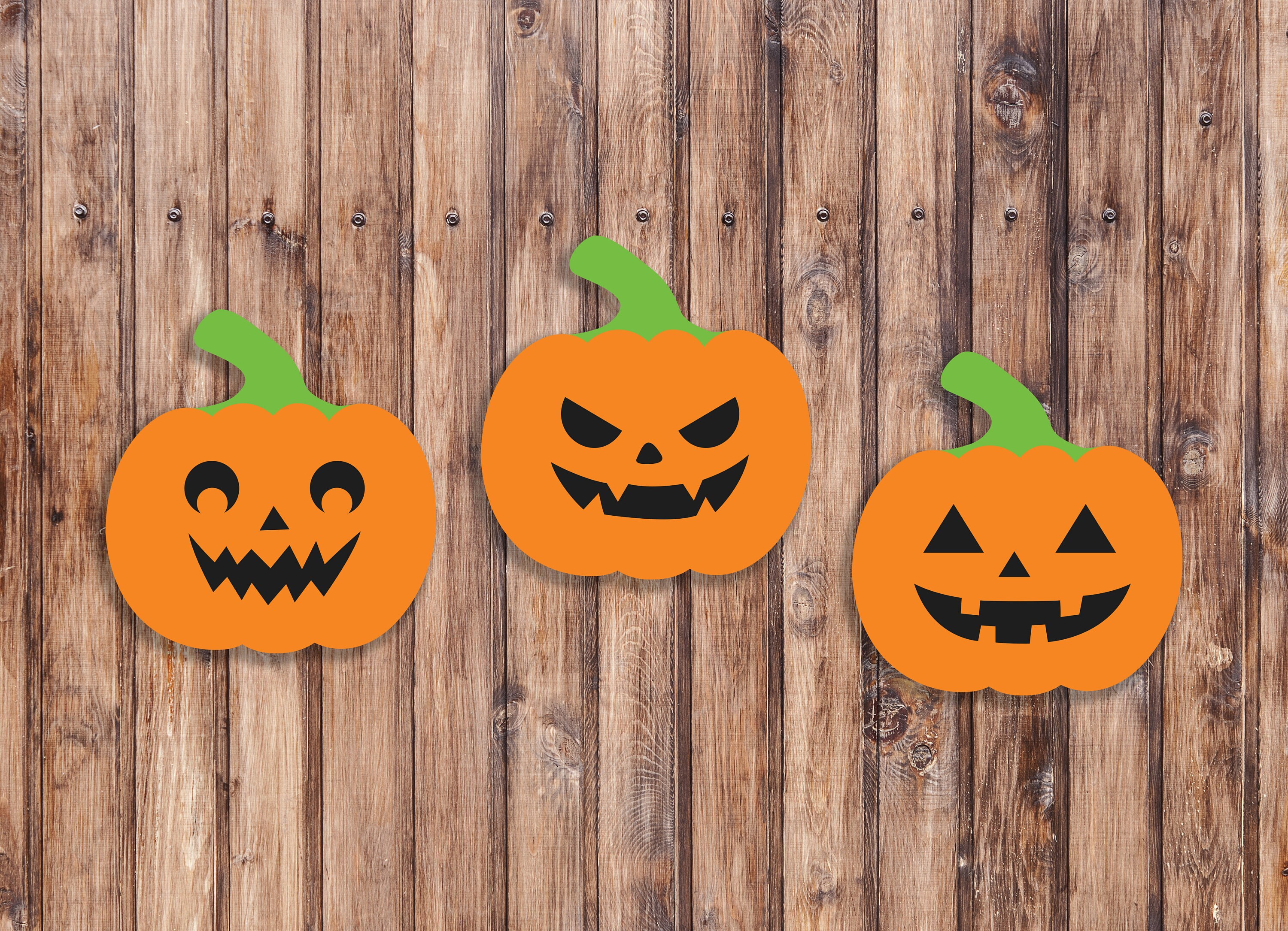 ハロウィンカボチャ3個セット - Etsy 日本