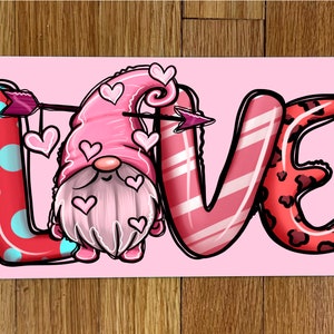 Love Gnome Wreath Sign