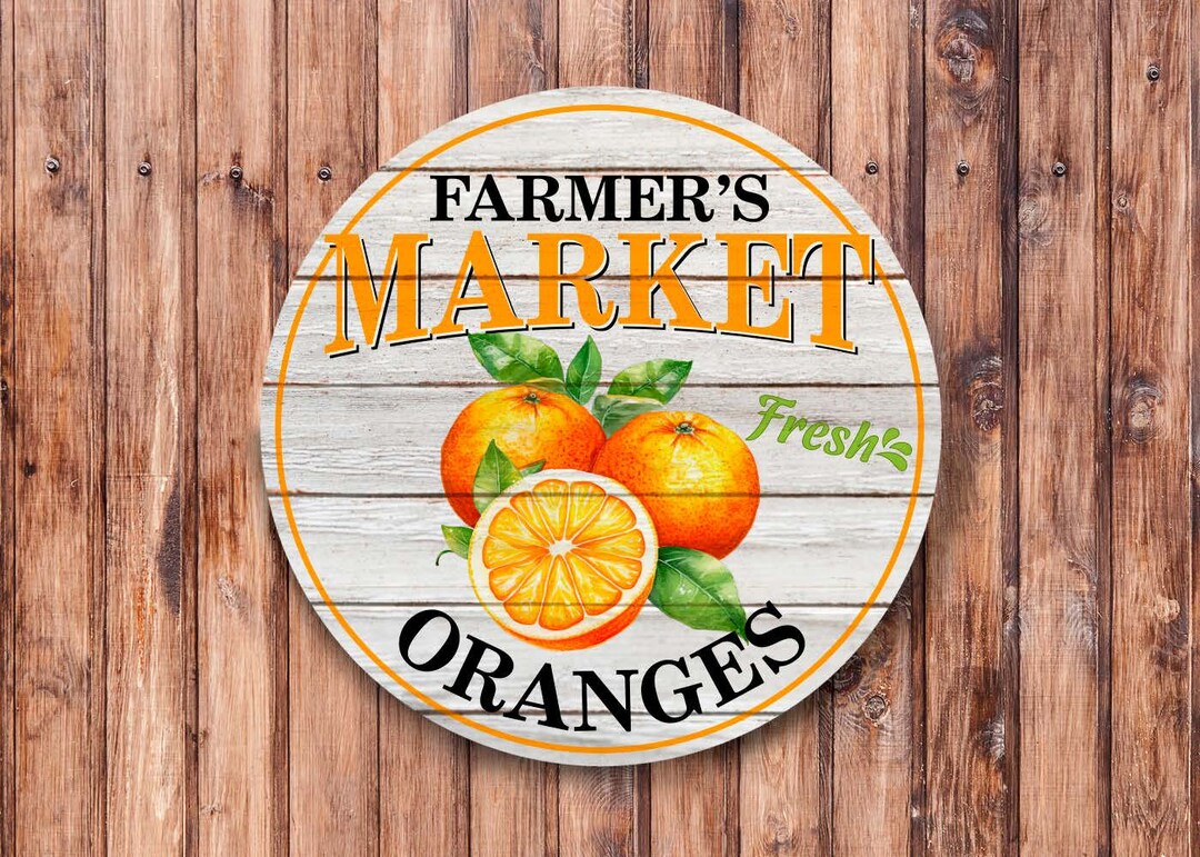 Farmer's Market Oranges Wreath Sign - Etsy