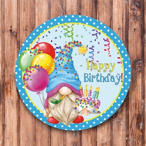Happy Birthday Wichtel Kranz Schild