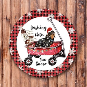 Dashing Through Snow Wreath Sign