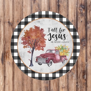 Fall for Jesus Wreath Sign