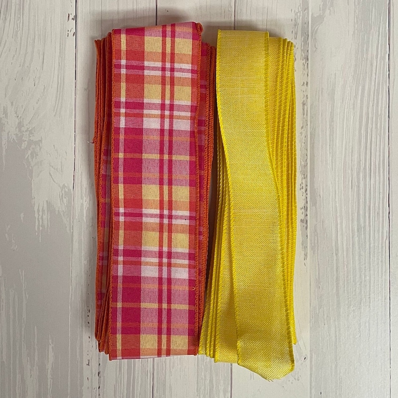 Plaid Wired Ribbon - Etsy