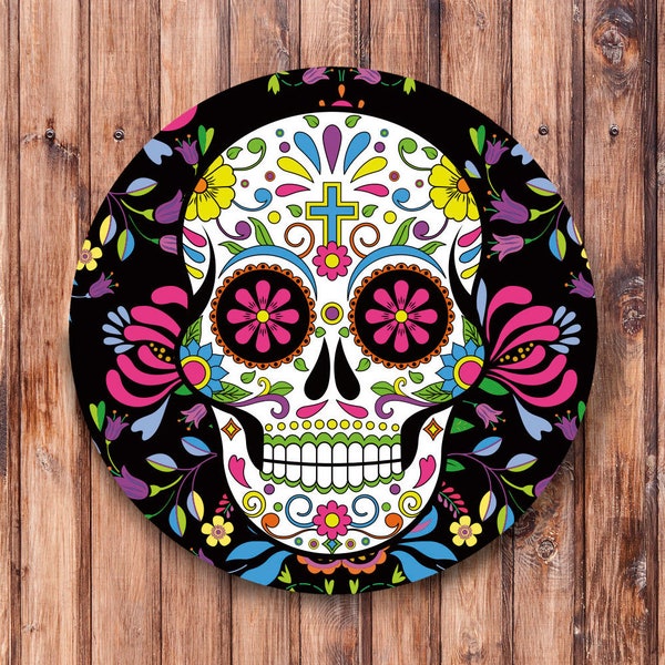 Sugar Skull Wreath Sign