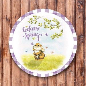 Welcome Spring Wreath Sign