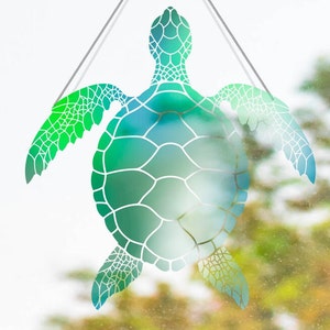 Sea Turtle Shaped Acrylic Suncatcher