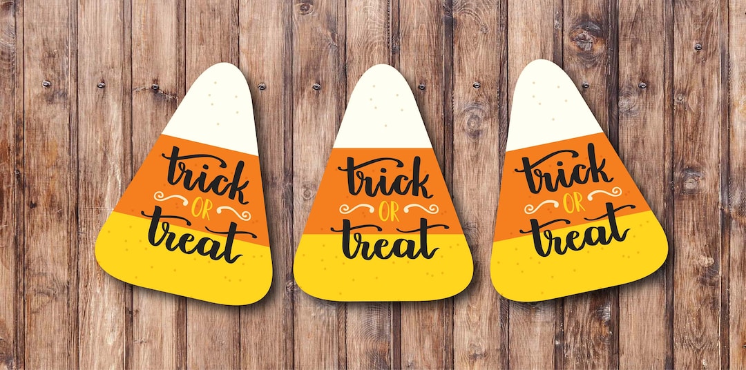Set of 3 Trick or Treat Candy Corn - Etsy