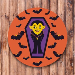 Vampire and Bats Wreath Sign