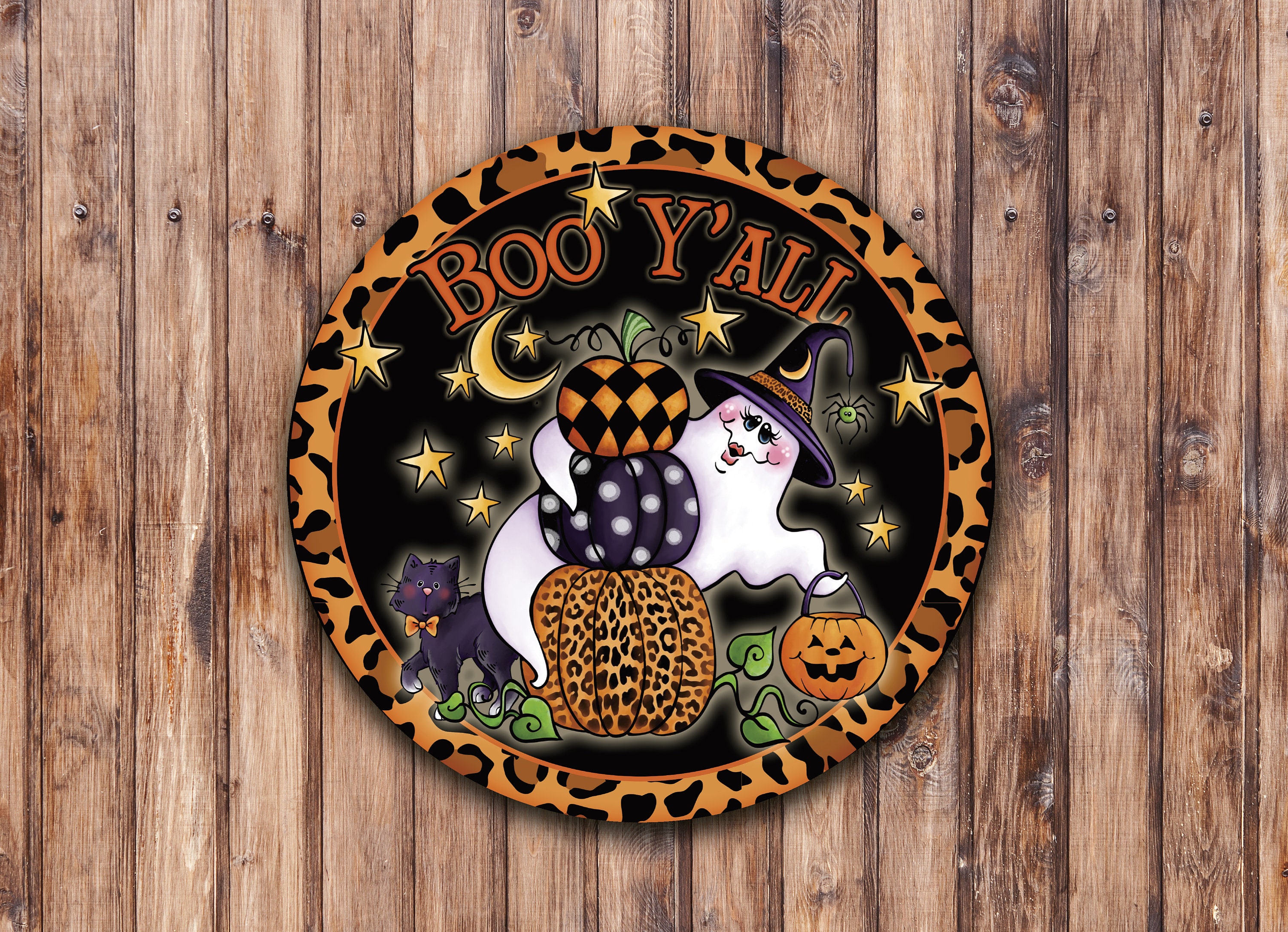 Boo Y'all Wreath Sign