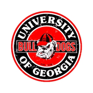 &quot;Offiziell Lizensiertes &quot;&quot;Georgia Bulldogs&quot;&quot; Schild.&quot;