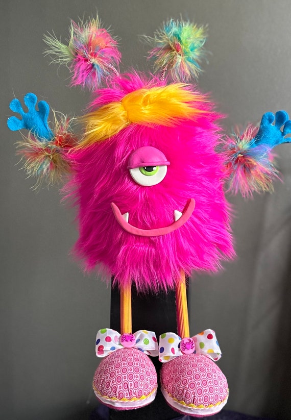 Pink Monster Wreath Attachment - Etsy