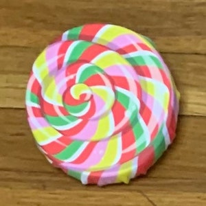 Fake Candy Yellow Red and Green stripe wreath attachment