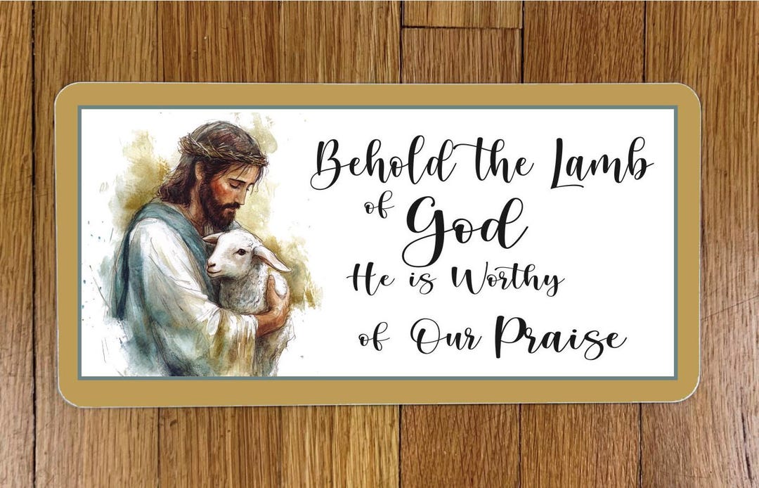 Behold_the Lamb_of_god_wreath Sign - Etsy