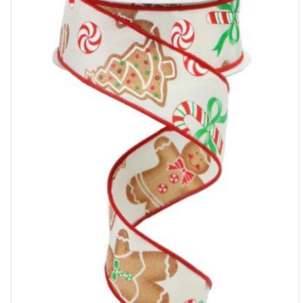 Gingerbread with Candy wired Ribbon