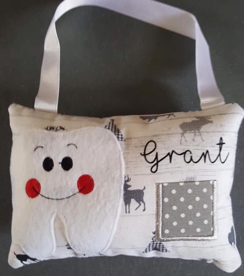 Tooth fairy pillows personalized plaid patriotic