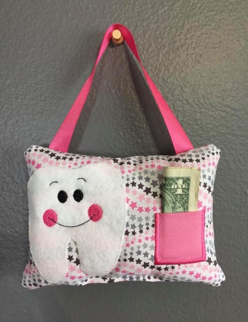 Tooth fairy pillows personalized plaid patriotic
