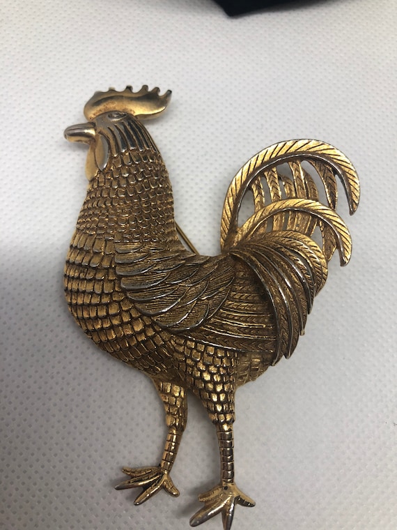 Hattie Carnegie Rooster Brooch
